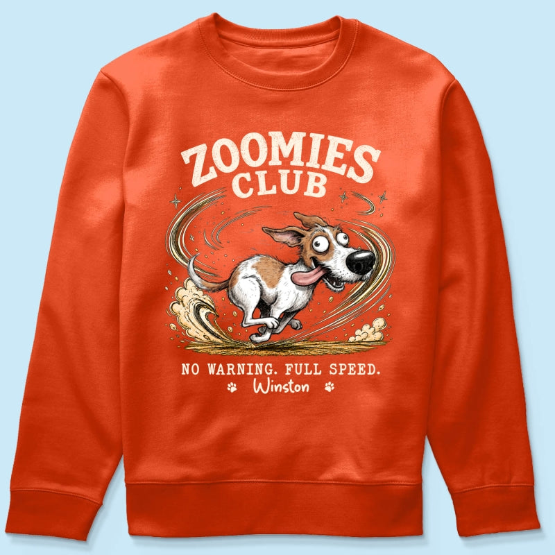 Zoomies Club Quirky Dog Portrait From Your Custom Pet Photo - Personalized Shirt - Funny Gift For Dog Cat Lover