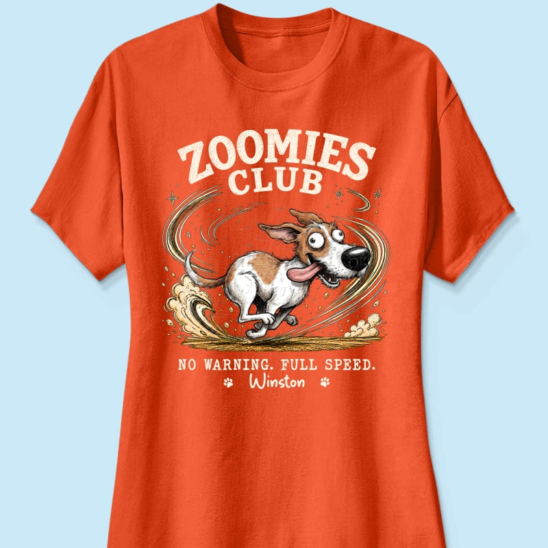 Zoomies Club Quirky Dog Portrait From Your Custom Pet Photo - Personalized Shirt - Funny Gift For Dog Cat Lover