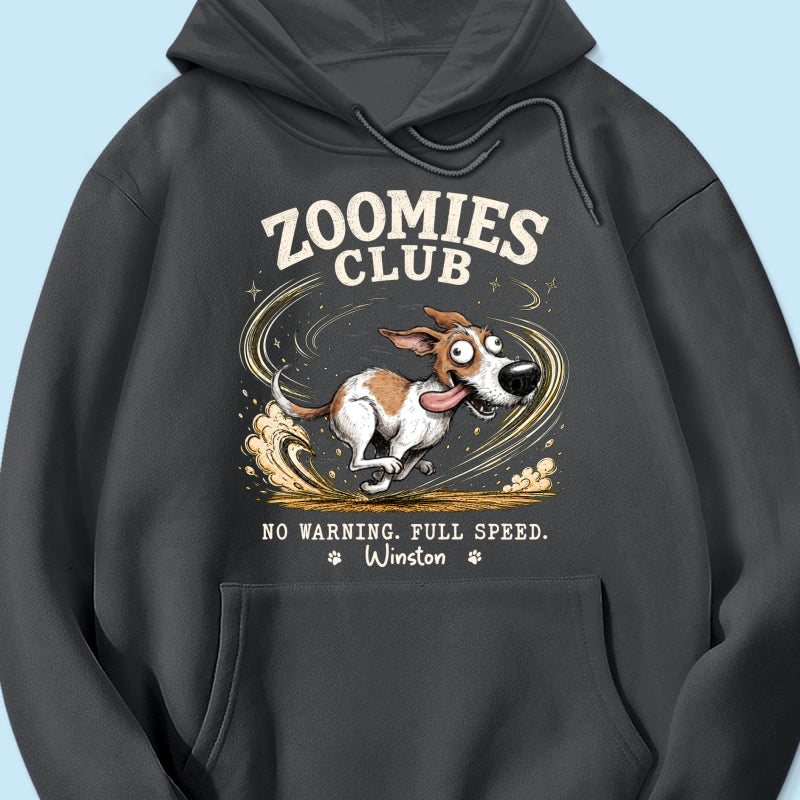 Zoomies Club Quirky Dog Portrait From Your Custom Pet Photo - Personalized Shirt - Funny Gift For Dog Cat Lover