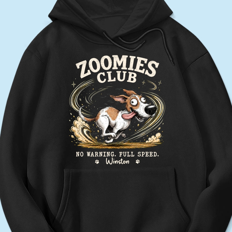 Zoomies Club Quirky Dog Portrait From Your Custom Pet Photo - Personalized Shirt - Funny Gift For Dog Cat Lover