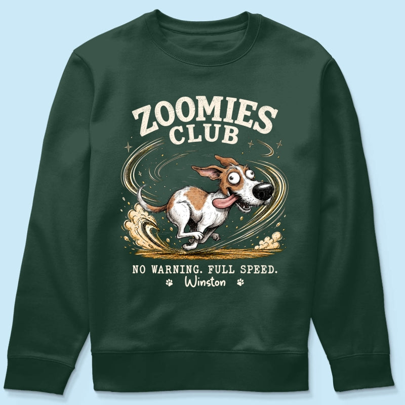 Zoomies Club Quirky Dog Portrait From Your Custom Pet Photo - Personalized Shirt - Funny Gift For Dog Cat Lover
