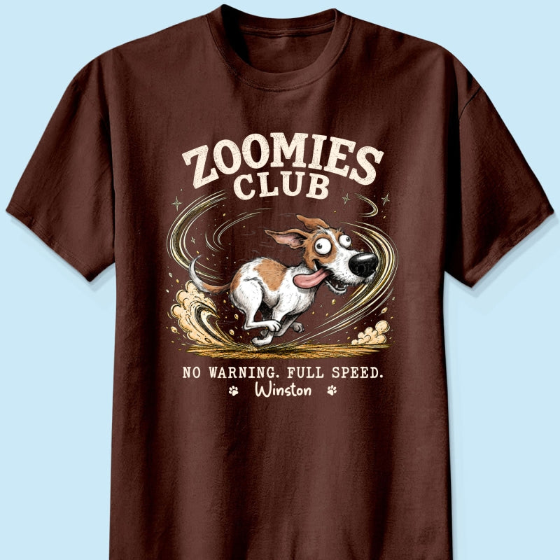 Zoomies Club Quirky Dog Portrait From Your Custom Pet Photo - Personalized Shirt - Funny Gift For Dog Cat Lover