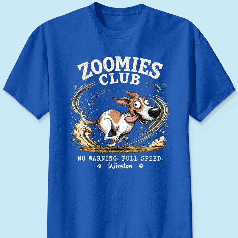 Zoomies Club Quirky Dog Portrait From Your Custom Pet Photo - Personalized Shirt - Funny Gift For Dog Cat Lover