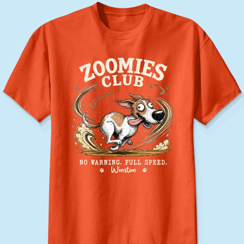 Zoomies Club Quirky Dog Portrait From Your Custom Pet Photo - Personalized Shirt - Funny Gift For Dog Cat Lover