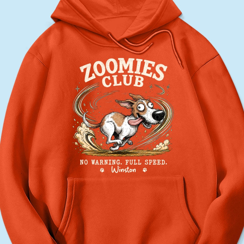 Zoomies Club Quirky Dog Portrait From Your Custom Pet Photo - Personalized Shirt - Funny Gift For Dog Cat Lover