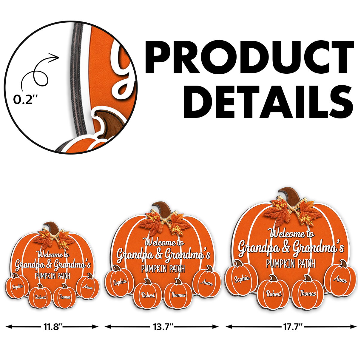 Fall Season Vibe Welcome To Grandma Grandpa Pumpkin Patch - Personalized Wood Sign - Fall Decoration For Grandparents