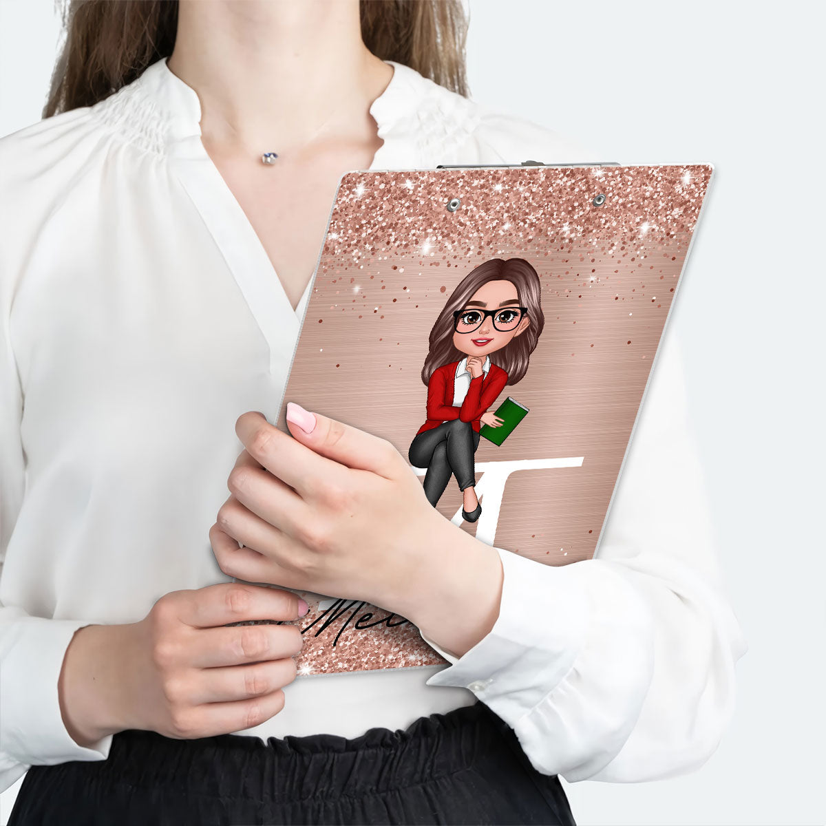 Teacher Sitting Personalized Clipboard, Appreciation Gift, Back To School Gift