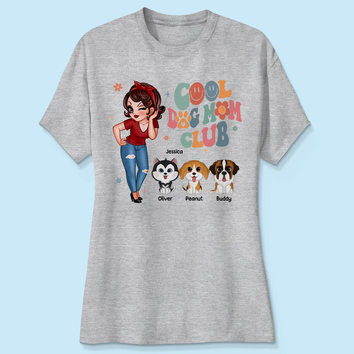 Cool Dog Mom Club Personalized Shirt