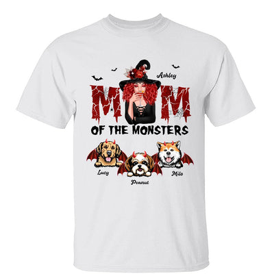 Mom Of The Monsters Dog Halloween Witch Personalized Shirt