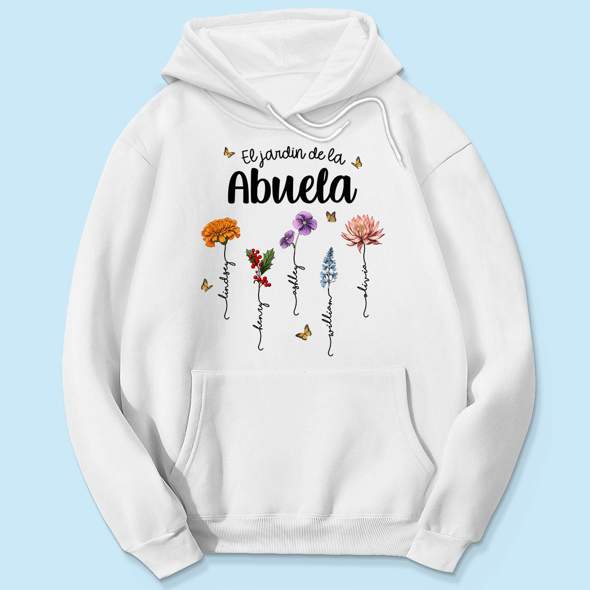 Abuela's Garden El Jardin De la Abuela Grandma's Garden Personalized Shirt