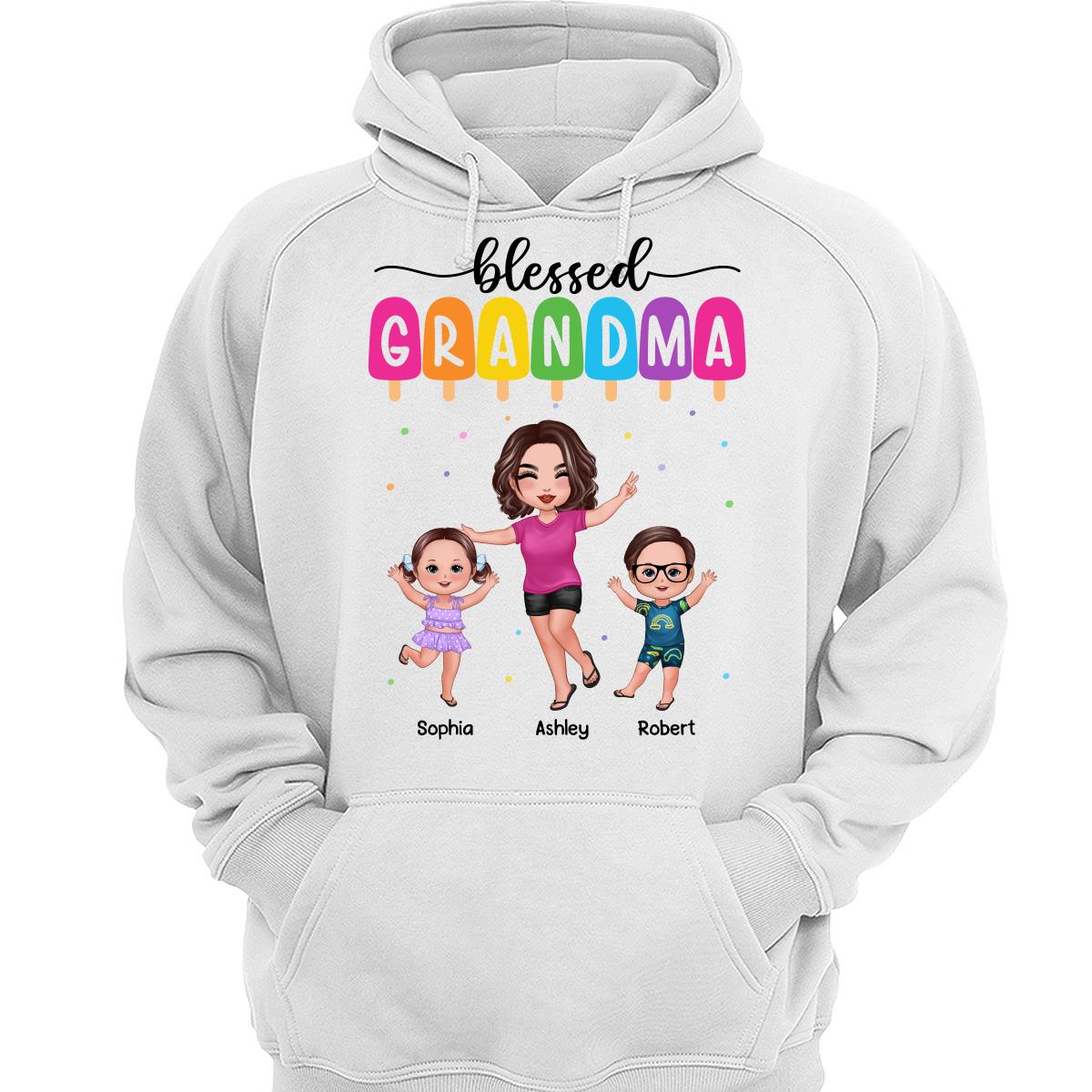 Summer Happy Doll Grandma Grandkids Personalized Shirt