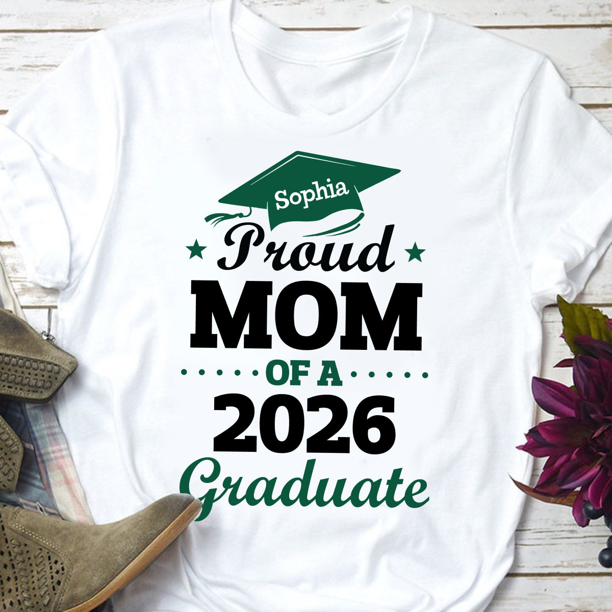 Proud Family Of Graduate Graduation Senior Mom Dad Grandma Grandpa Personalized Shirt