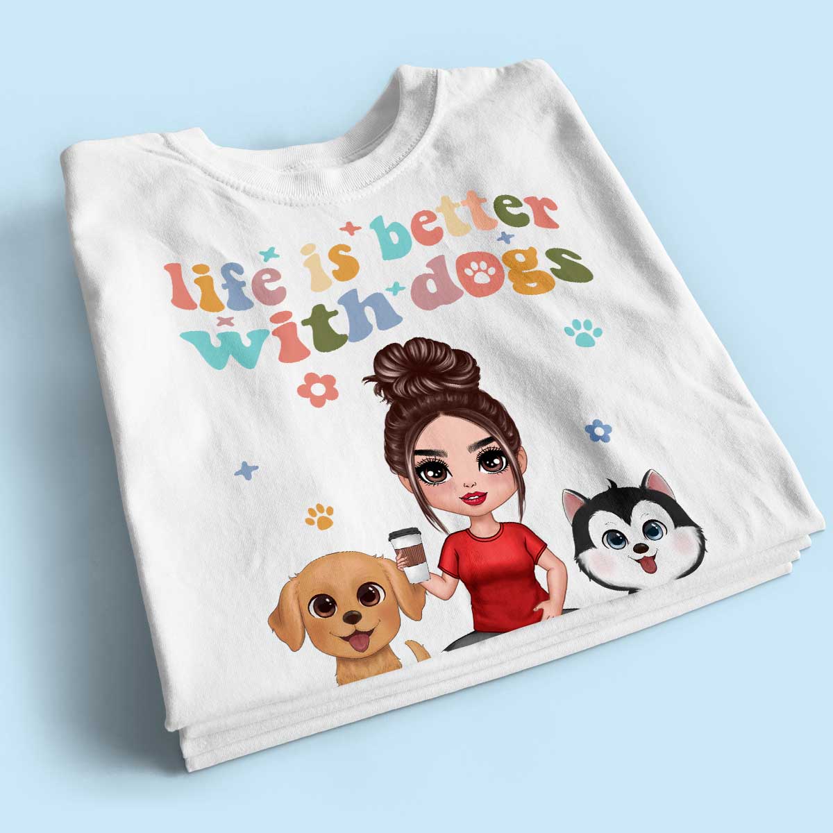 Life Is Better With Dogs Vintage Style Personalized Shirt