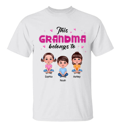 This Grandma Mom Belongs To Pretty Doll Kids Personalized Shirt