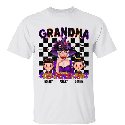 Vintage Grandma Halloween Spooky Vibe Halloween Personalized Shirt