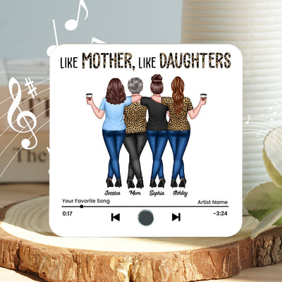 Mother Daughter Bond Can't Be Broken Personalized Music Fridge Magnet, Gift for Mom for Daughter