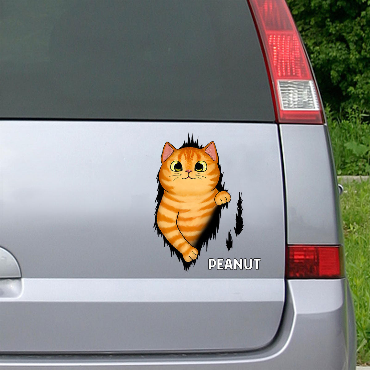 Cats Tearing Funny Decor On Car Window Fridge Personalized Decal
