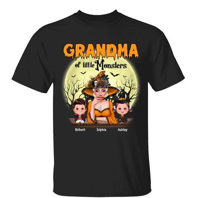 Grandma Mom Of Monsters Halloween Woman And Kids Personalized Shirt