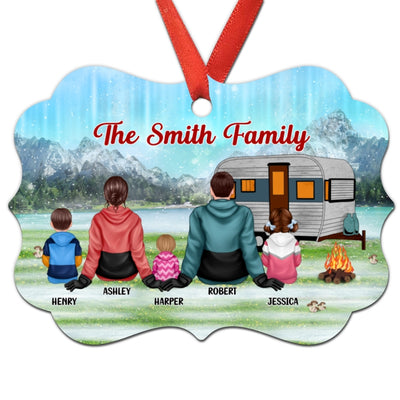 Family Camping Winter Personalized Christmas Ornament