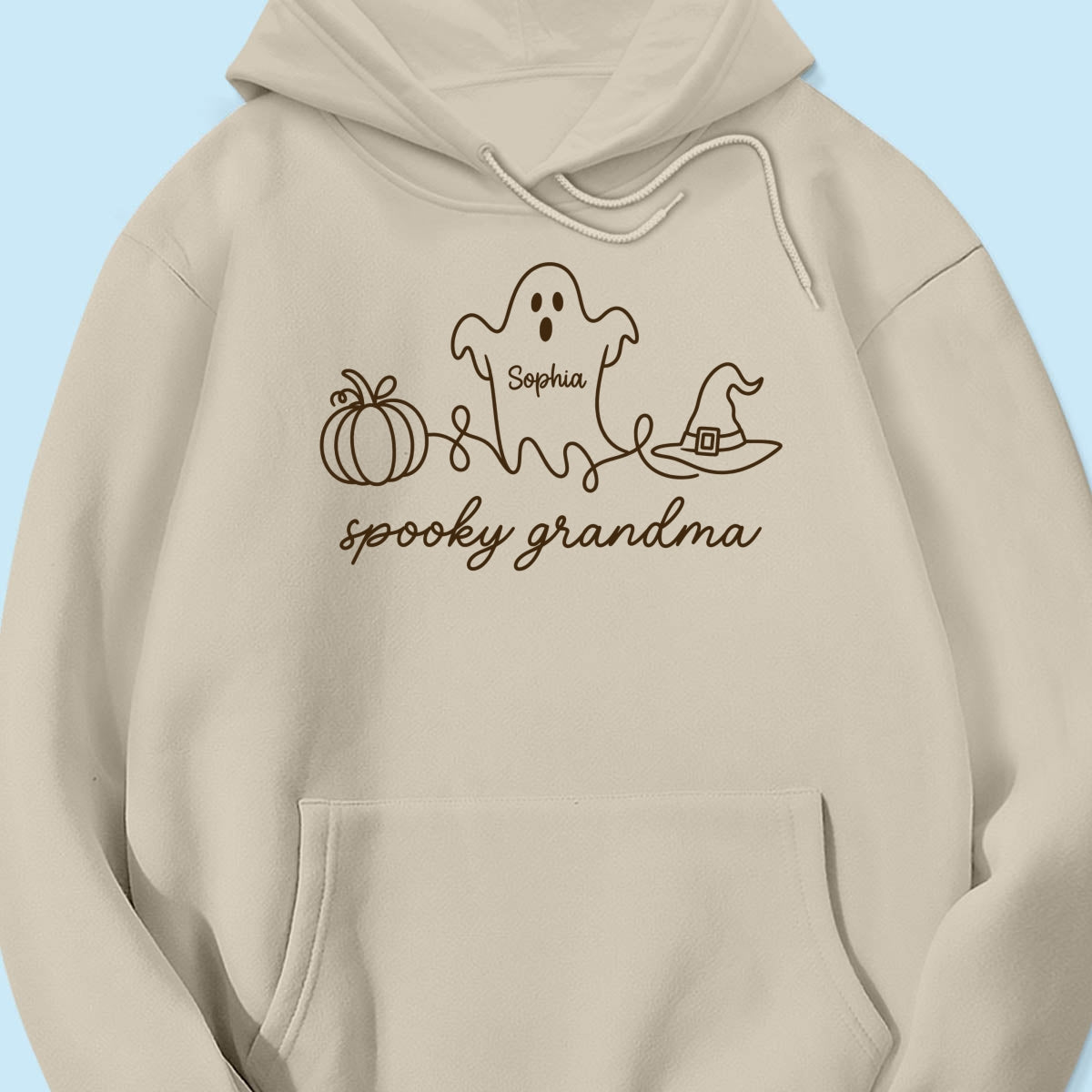 Spooky Grandma Ghost Grandkids Names - Personalized Shirt - Halloween Gift For Grandma
