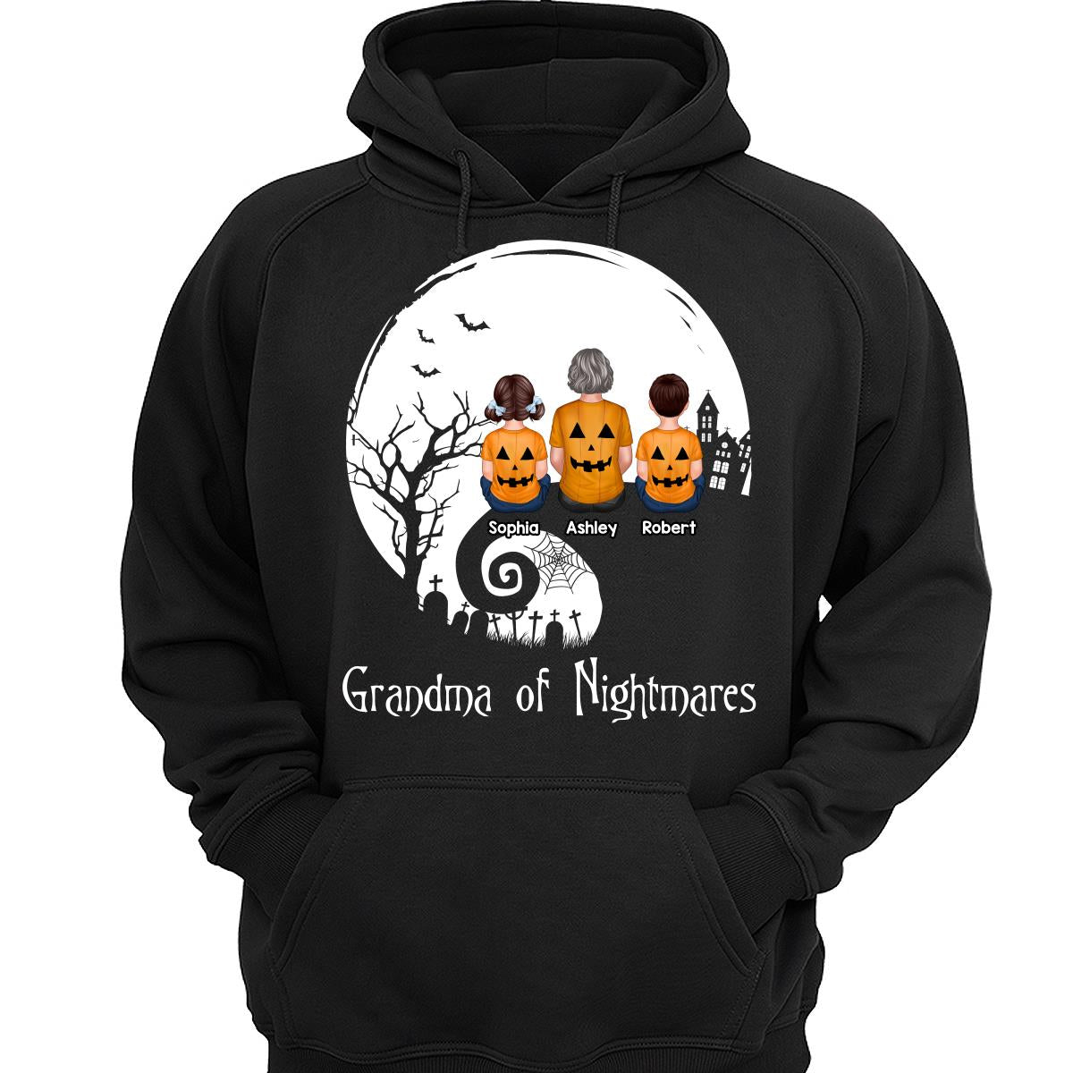 Halloween Back View Family Sitting On Cliff Personalized Shirt