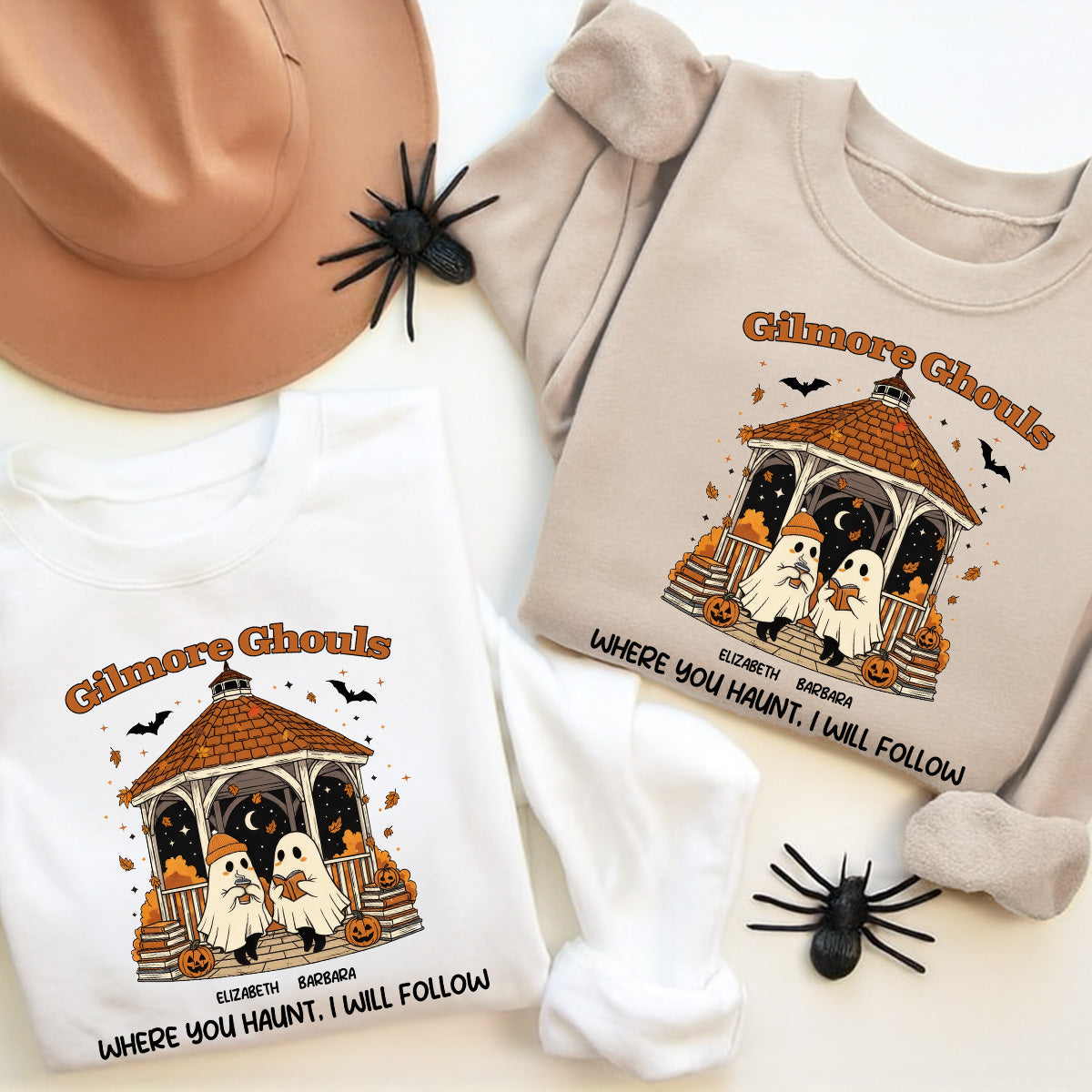 Where You Hunt I Will Follow Besties Ghouls Personalized Sweatshirt, Halloween Matching Shirt For Best Friends