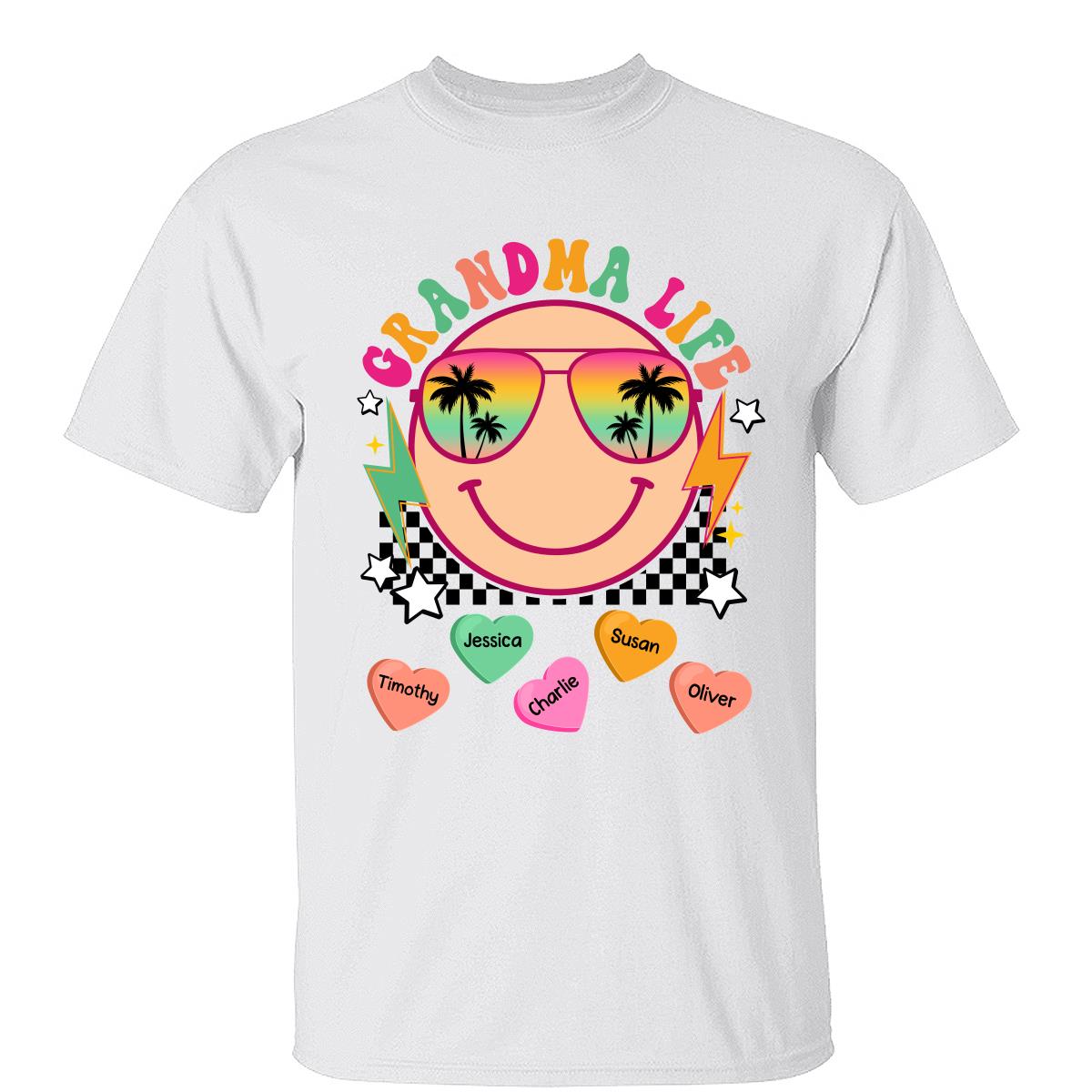 Grandma Mom Life Summer Vibes Personalized Tank Top