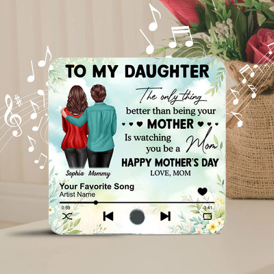 To My Daughter From Mom Personalized Music Fridge Magnet, Heartfelt 2025 Gift For Daughter