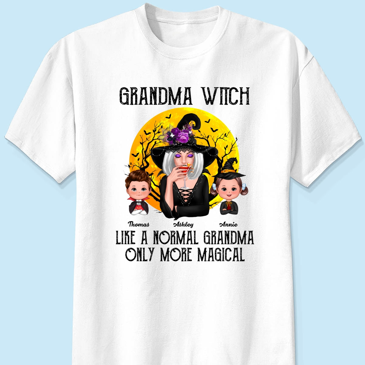Grandma Witch Like Normal Grandma More Magical Halloween Personalized Shirt