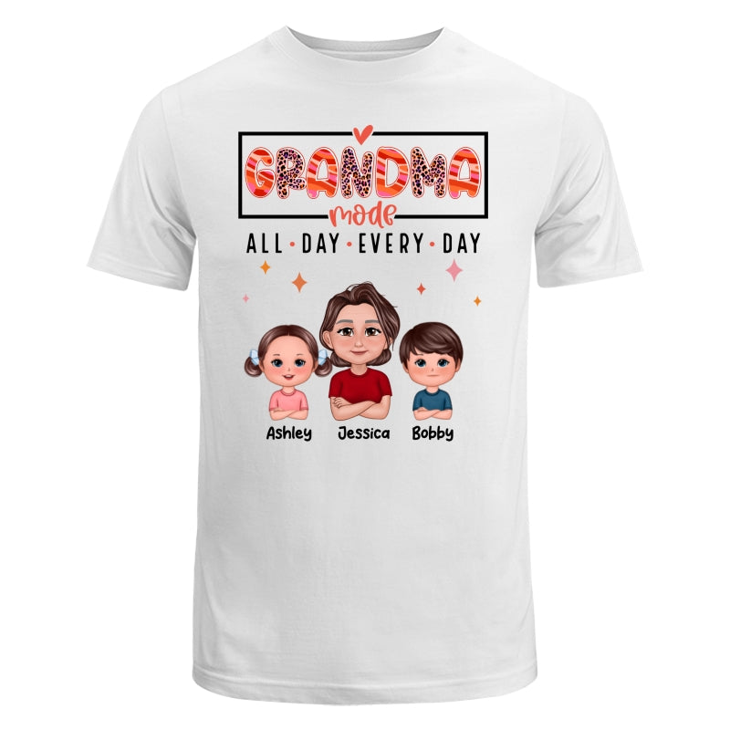 Mom Grandma Mode All Day Every Day Personalized Shirt