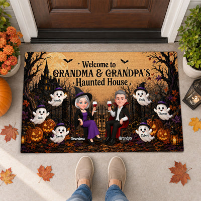 Trending Grandparents' Haunted House - Personalized Doormat - Halloween Decoration