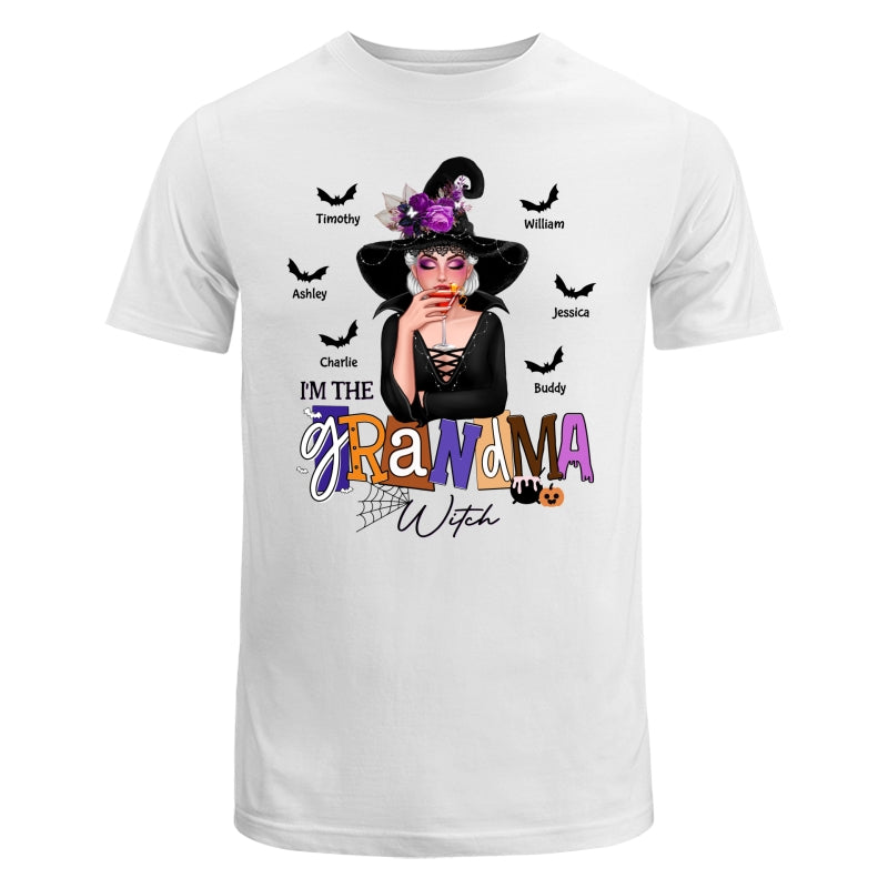 Grandma Mom Witch Bats With Kids Names Halloween Personalized Shirt