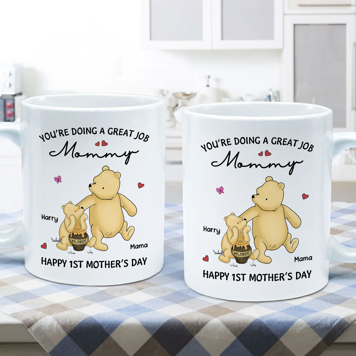 You‘re Doing Great Job Happy 1st Mother’s Day Mommy Bear Personalized Mug