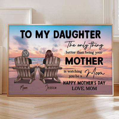 Beach Landscape To My Daughter From Mom Happy Mother's Day Personalized Poster, Gift For Daughter