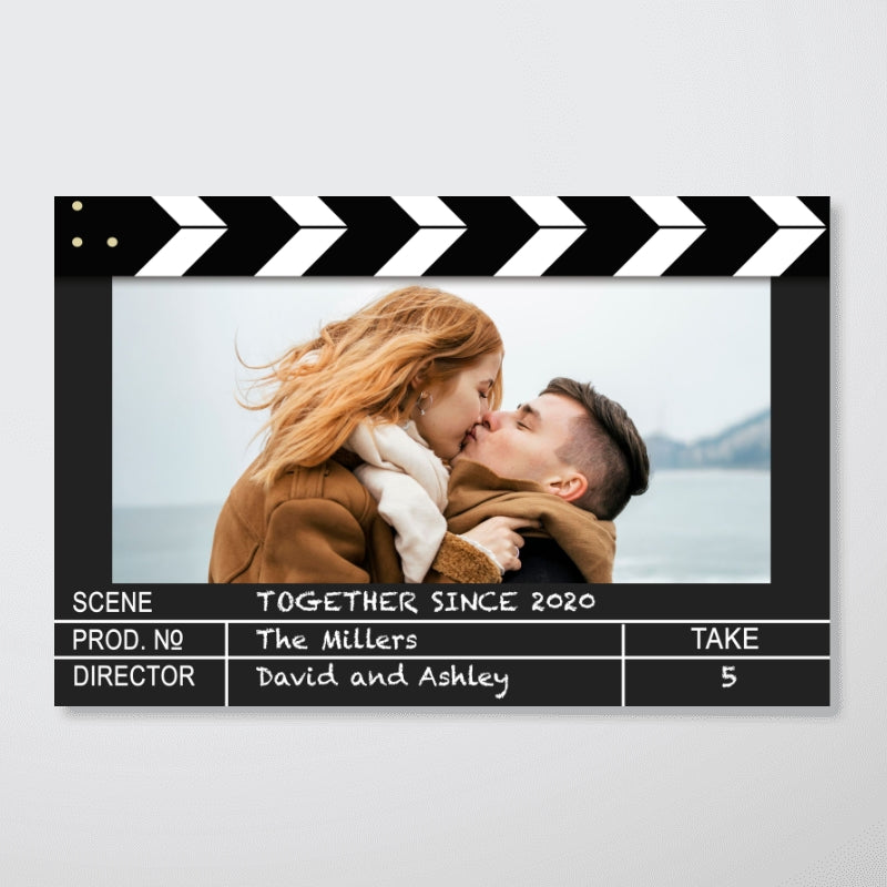 Custom Photo Home Decor Film Clapper Board Style Personalized Poster