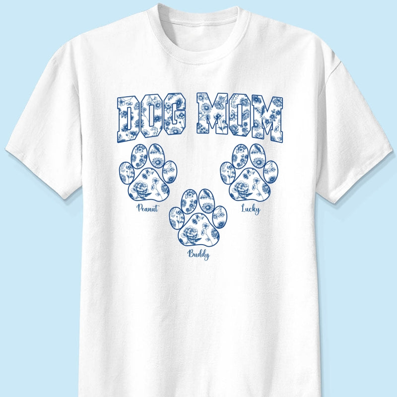 Dog Mom Chinoiserie Coquette Personalized Shirt, Gift for Dog Lovers