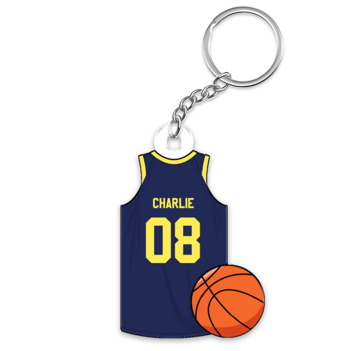 Basketball Jersey Gift For Son, Husband, Him Personalized Acrylic Keychain