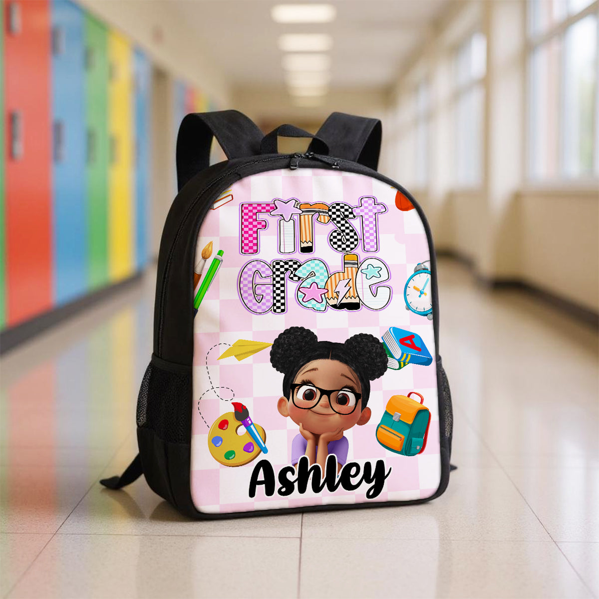 Preppy Back to School Personalized Backpack, Kid's Backpack for School