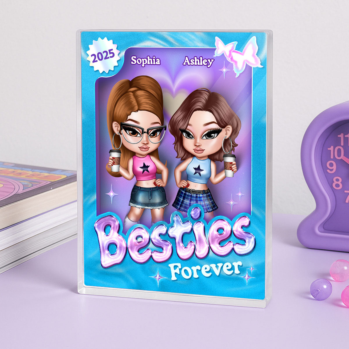 Y2K Besties Toy Box Personalized Acrylic Block