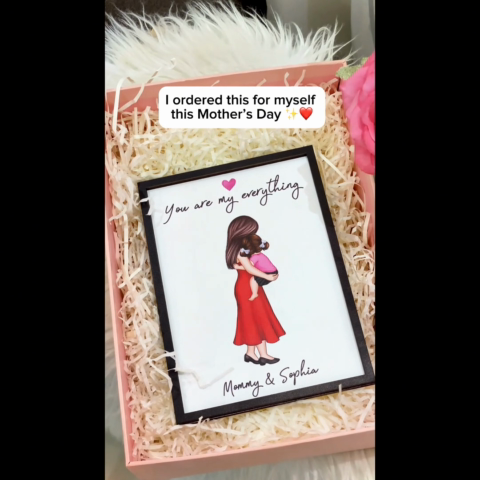 You Are My Everything Mom Holding Kid Personalized 2-Layer Wooden Plaque
