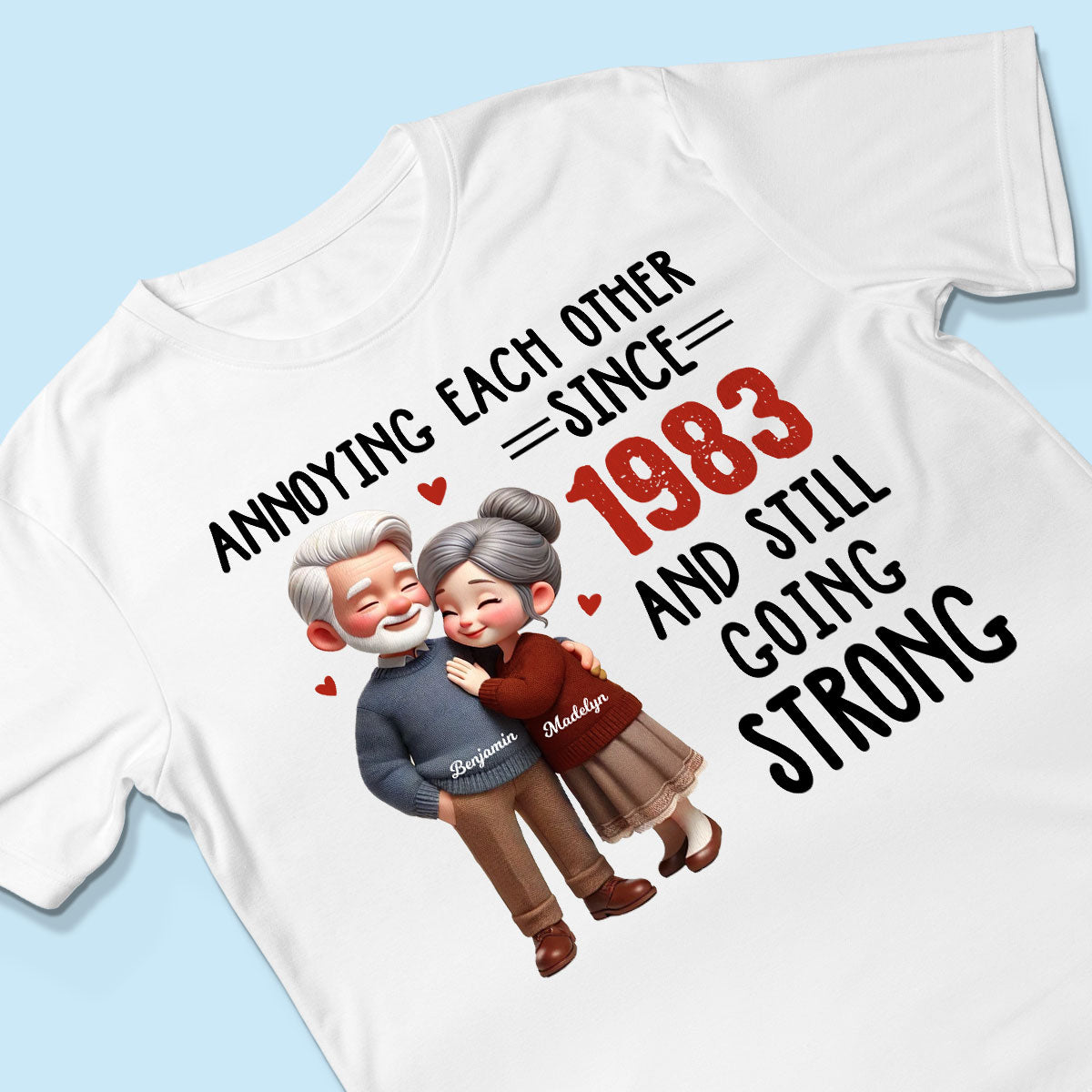 Old Couple Annoying Each Other Personalized Shirt, Gift for him, Gift for her