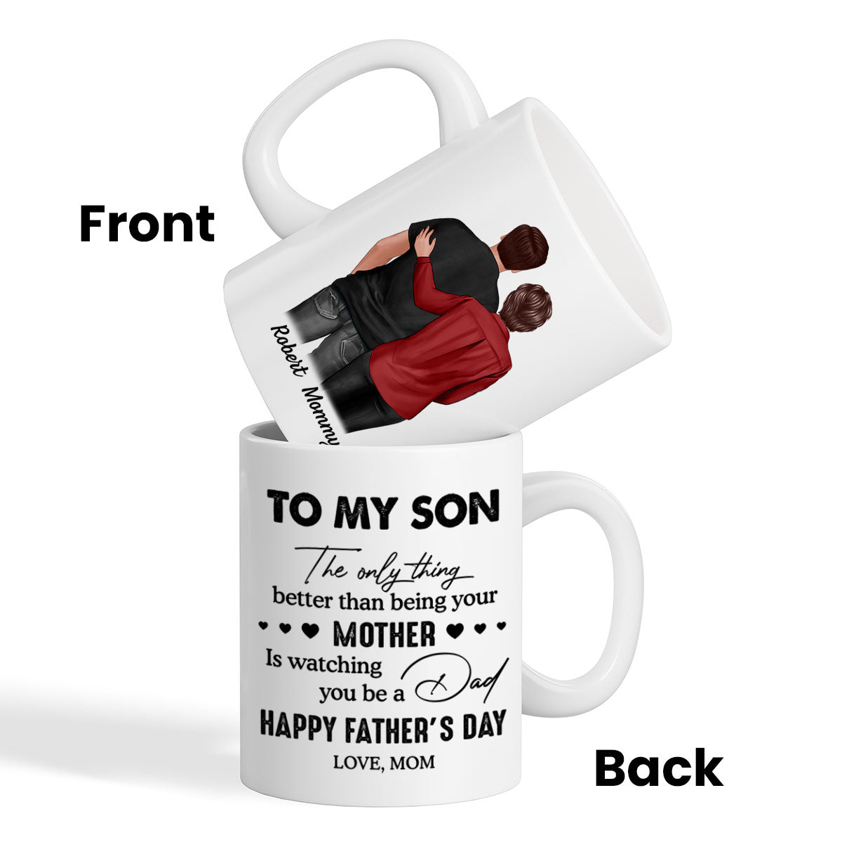To My Son From Mom Personalized Mug, Father‘s Day Gift For Son