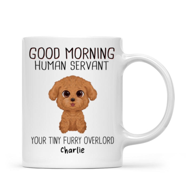 Watercolor Cute Dogs Good Morning Dog Human Servant Personalized Mug