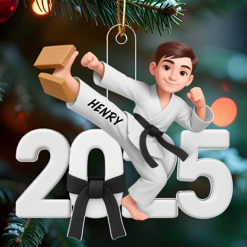 2025 Karate Boy Girl - Personalized Acrylic Ornament - Christmas Gift for Daughter, for Son