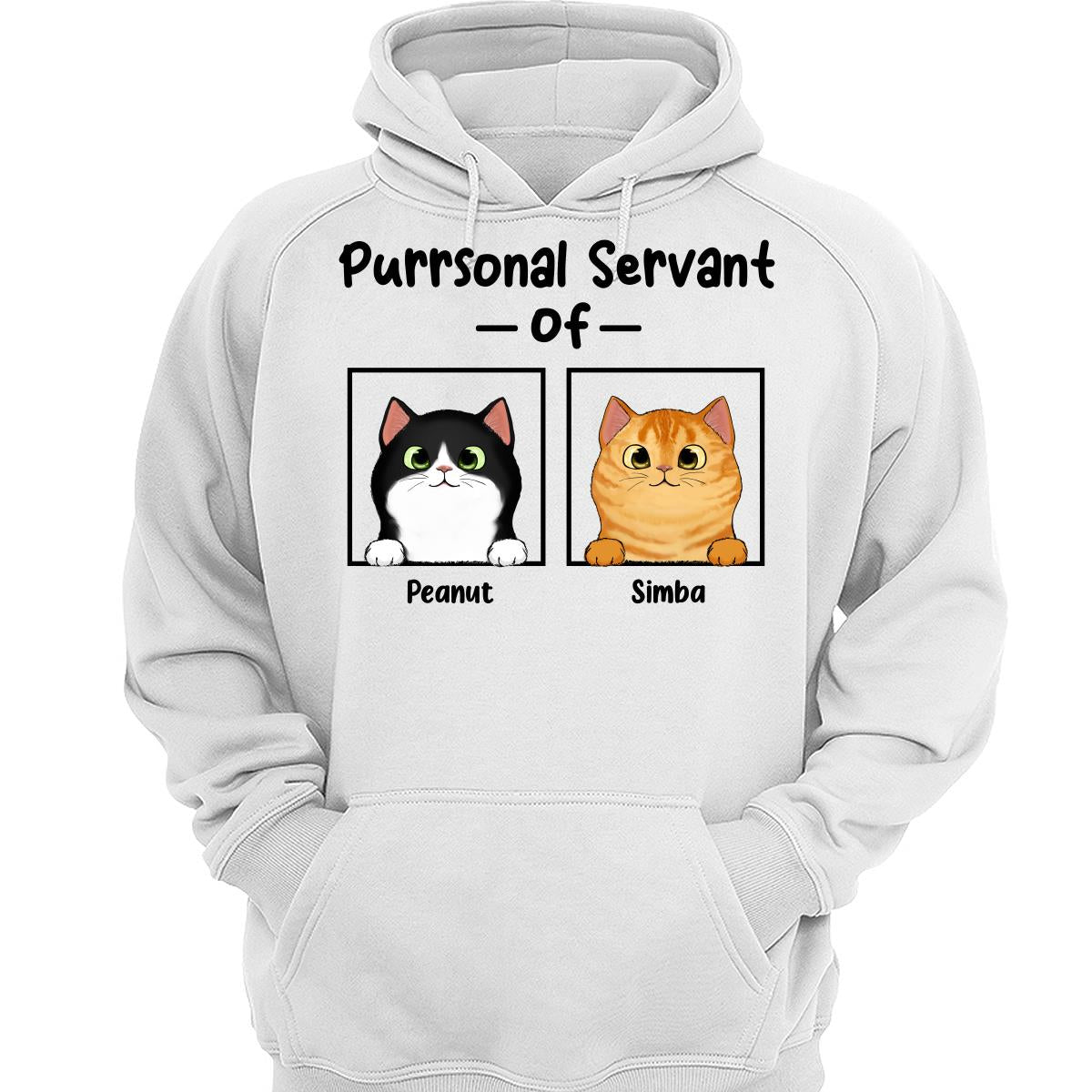 Purrsonal Servant Fluffy Cats In Square Personalized Shirt