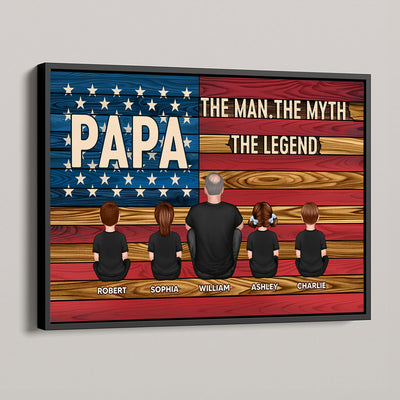 Grandpa The Man The Myth The Legend Personalized Poster, Gift For Grandpa