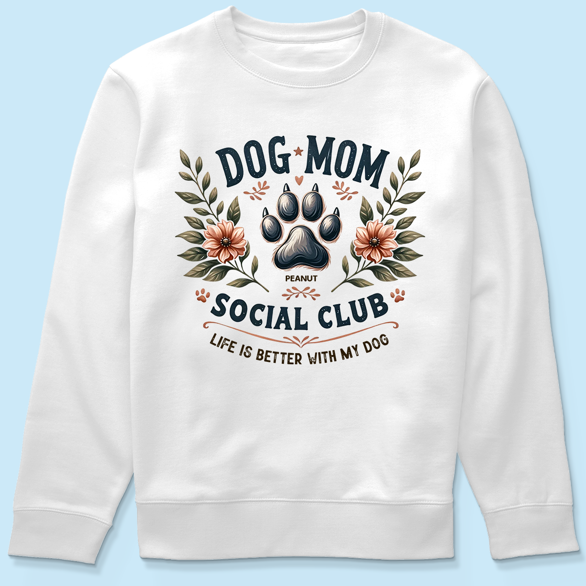 Dog Mom Social Club Personalized Shirt, Trendy Gift for Dog Moms