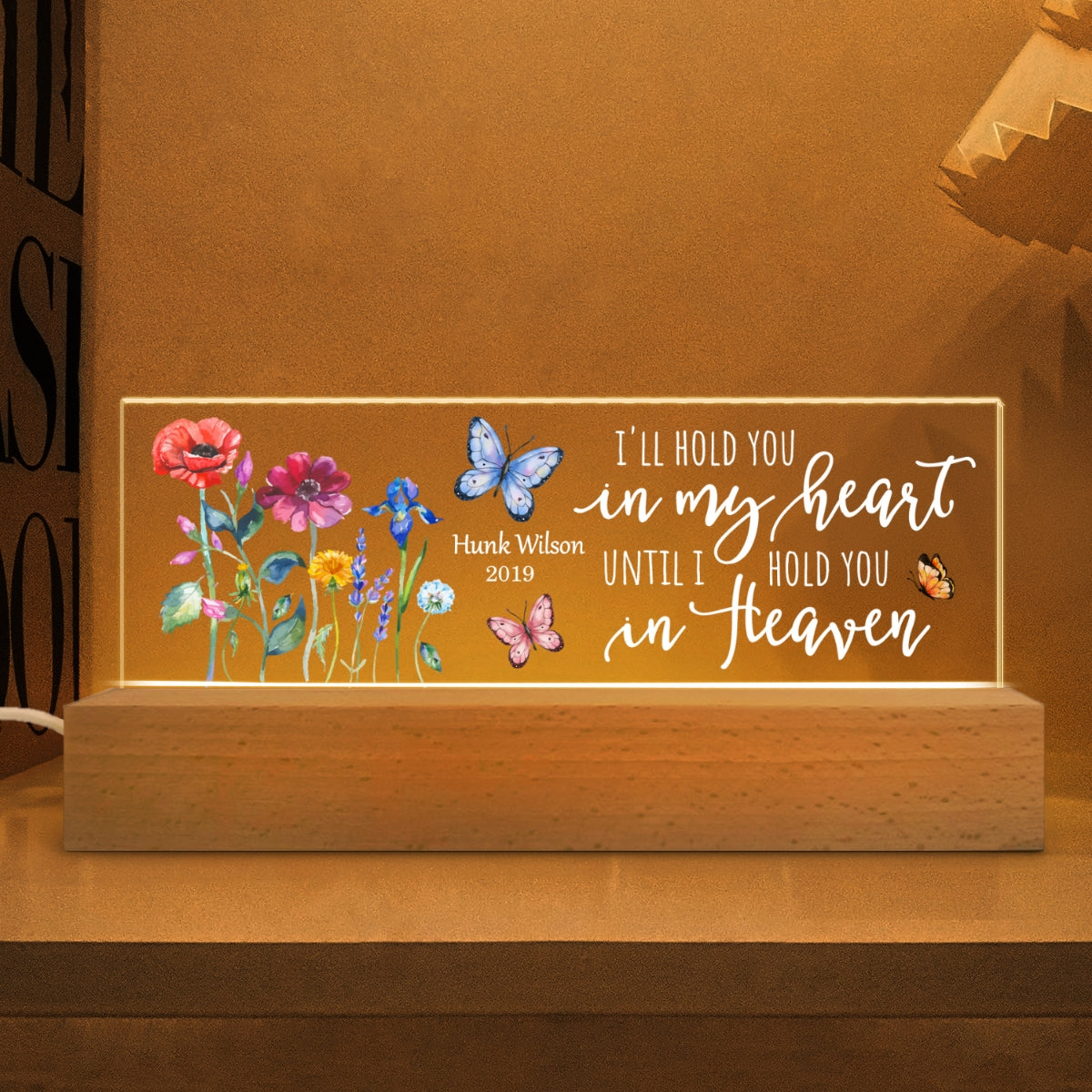 Those We Love Don't Go Away Family Loss Memorial Personalized LED Night Light, Sympathy Christmas Gift, Mom Grandma Dad Grandpa