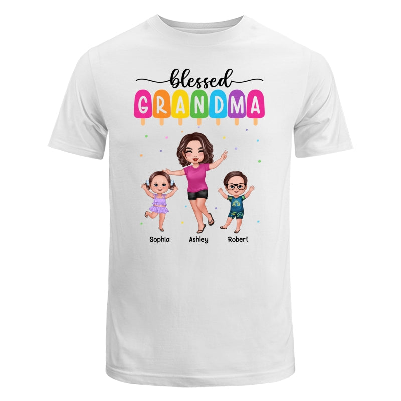 Summer Happy Doll Grandma Grandkids Personalized Shirt