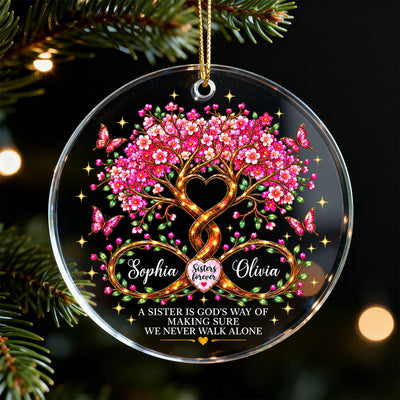 Blooming Tree Of Love - Personalized Acrylic Ornament - Christmas Gift For Sisters, Girls